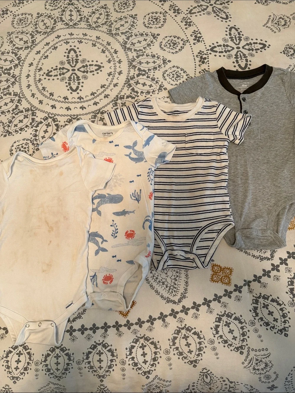 Short-Sleeve Baby Bodysuit Set of 4